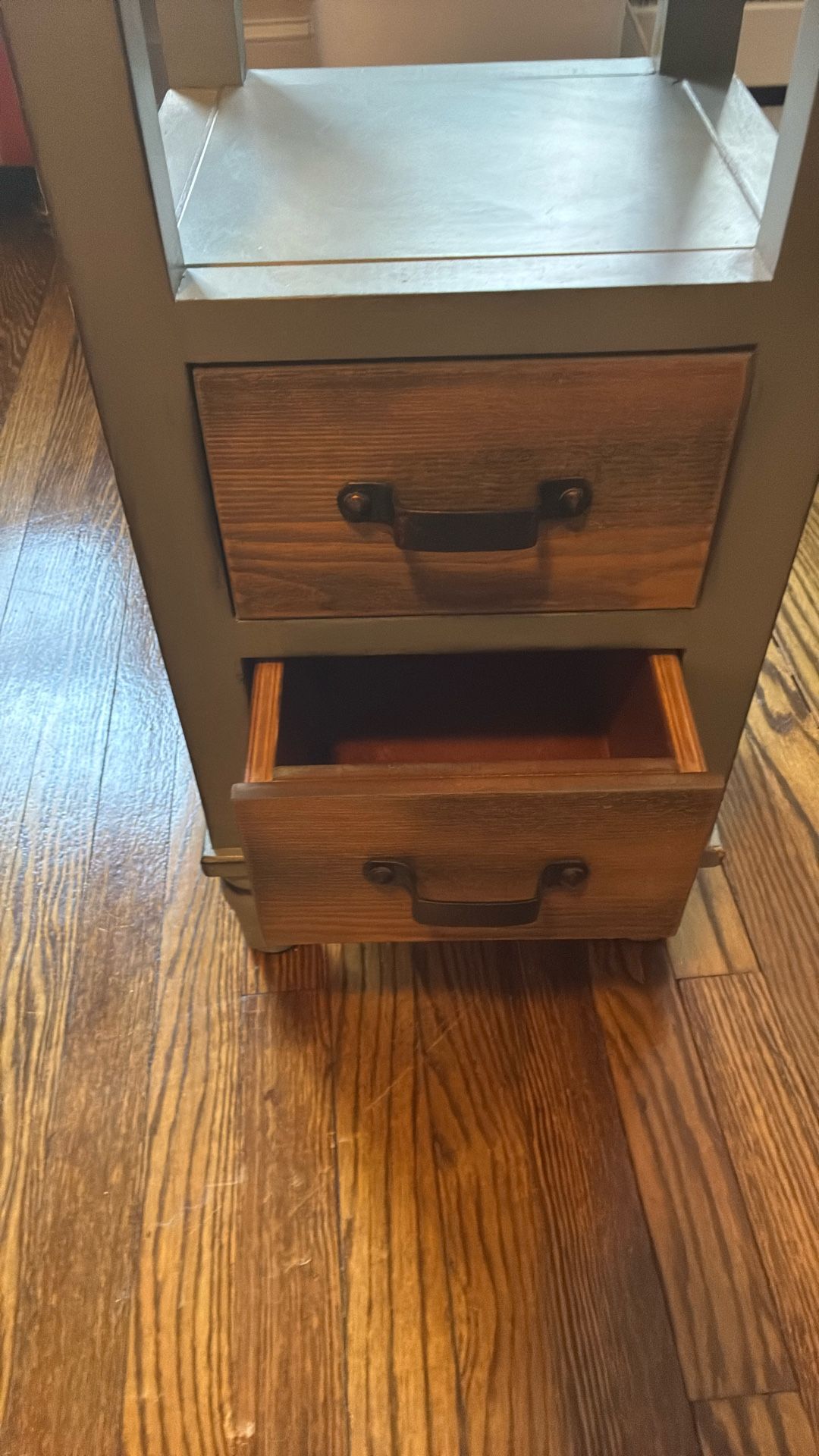 Gray Slim Standing Shelf With 2 Small Shelf - photo 2