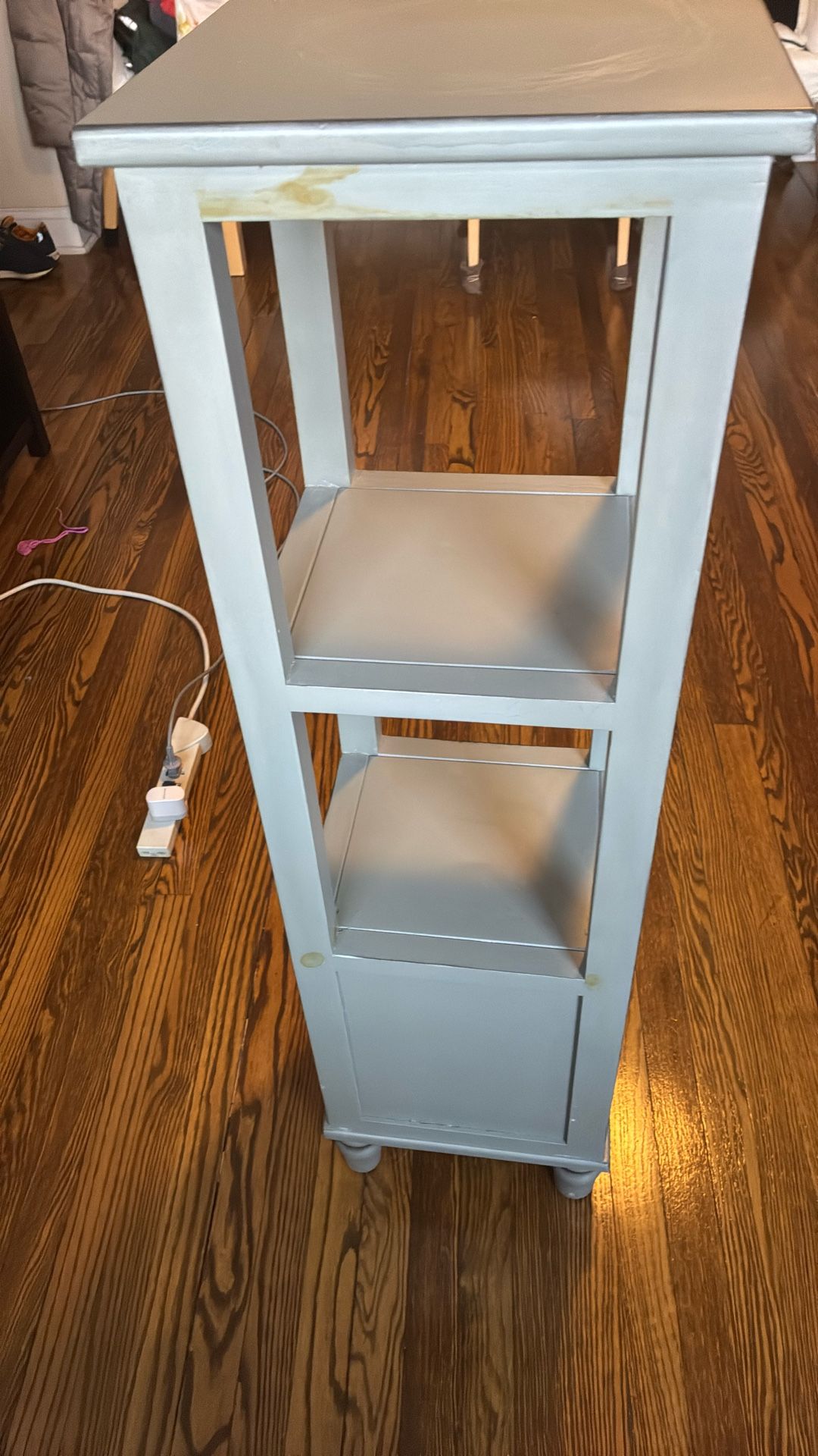 Gray Slim Standing Shelf With 2 Small Shelf - photo 3