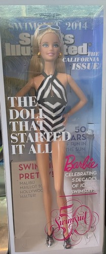 NRFB 2014 MATTEL SPORTS ILLUSTRATED SWIMSUIT BARBIE DOLL BCP84