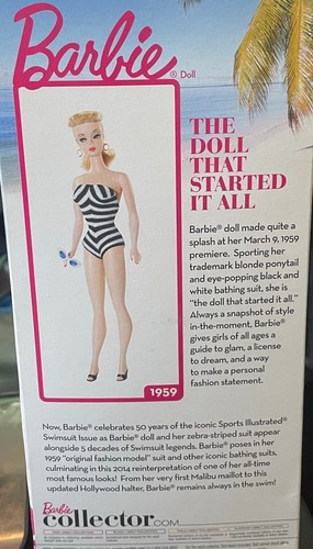 NRFB 2014 MATTEL SPORTS ILLUSTRATED SWIMSUIT BARBIE DOLL BCP84 - photo 3