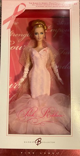BARBIE: SUSAN G KOMEN PINK RIBBON 2006 NIB # J0932