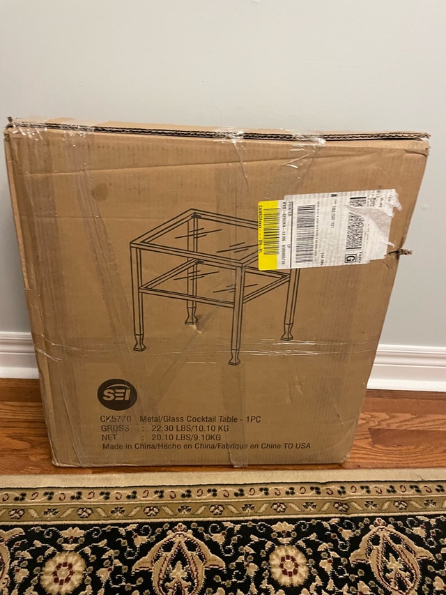 NIB Metal Glass Cocktail Table - photo 2