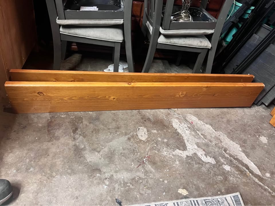 Double-size bed frame, including headboard, footboard, side rail - photo 4