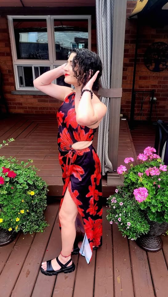 WHITEFOX Satin Wrap Dress w/ slit - photo 3