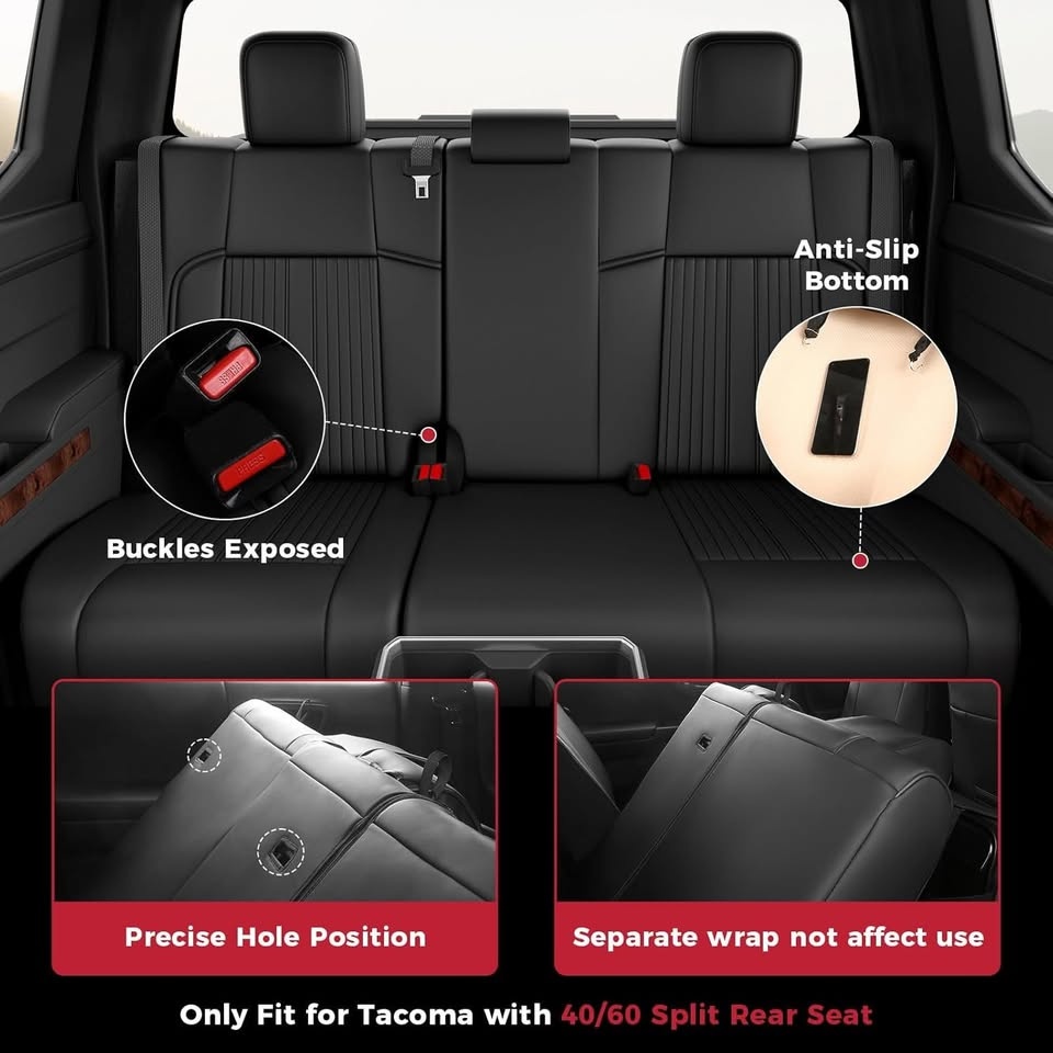 Luxury car seat covers for Toyota Tacoma 2024-2025 - photo 5