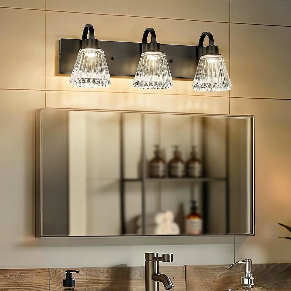 Bathroom Vanity Light - 3 LED Lights - Black - New