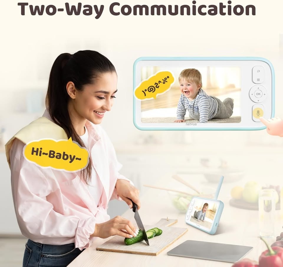 Netvue Baby Monitor camera with 5" Display - Blue - photo 2