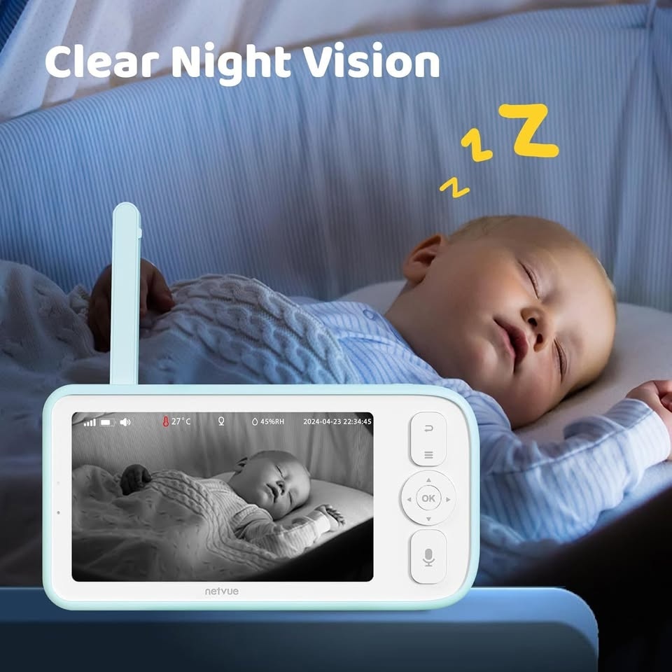 Netvue Baby Monitor camera with 5" Display - Blue - photo 3