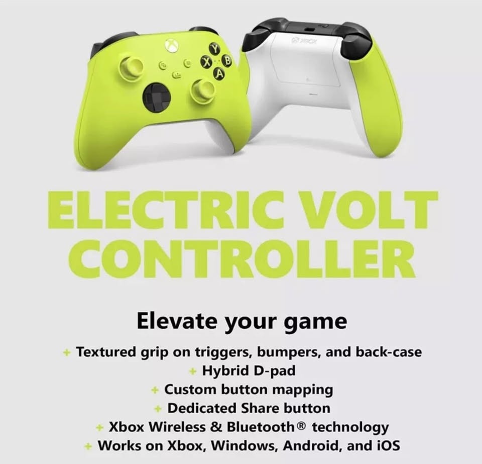 Microsoft Xbox Controller - ELECTRIC VOLT - photo 3