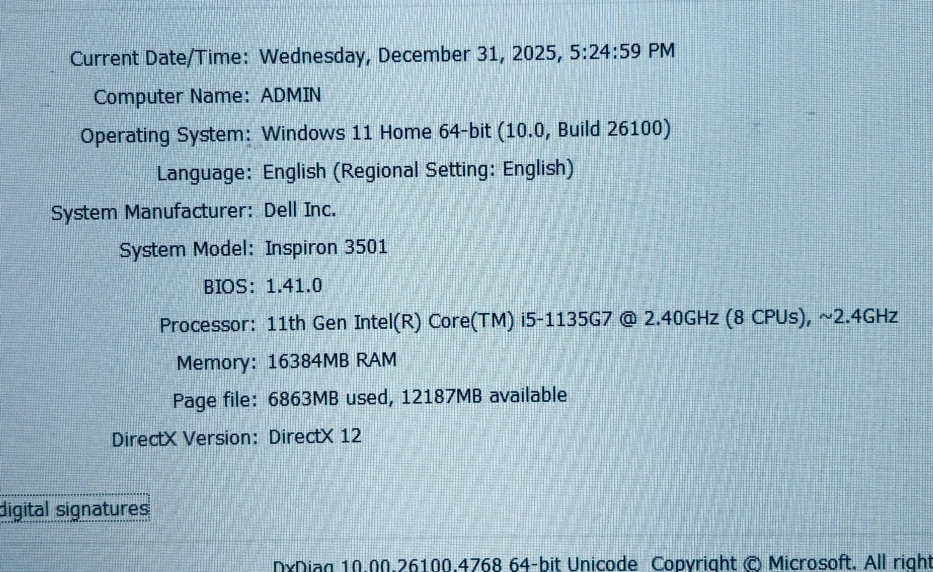 Dell Inspiron 3501 15.6” 2022 Core i5 16GB 256GB SSD - photo 5