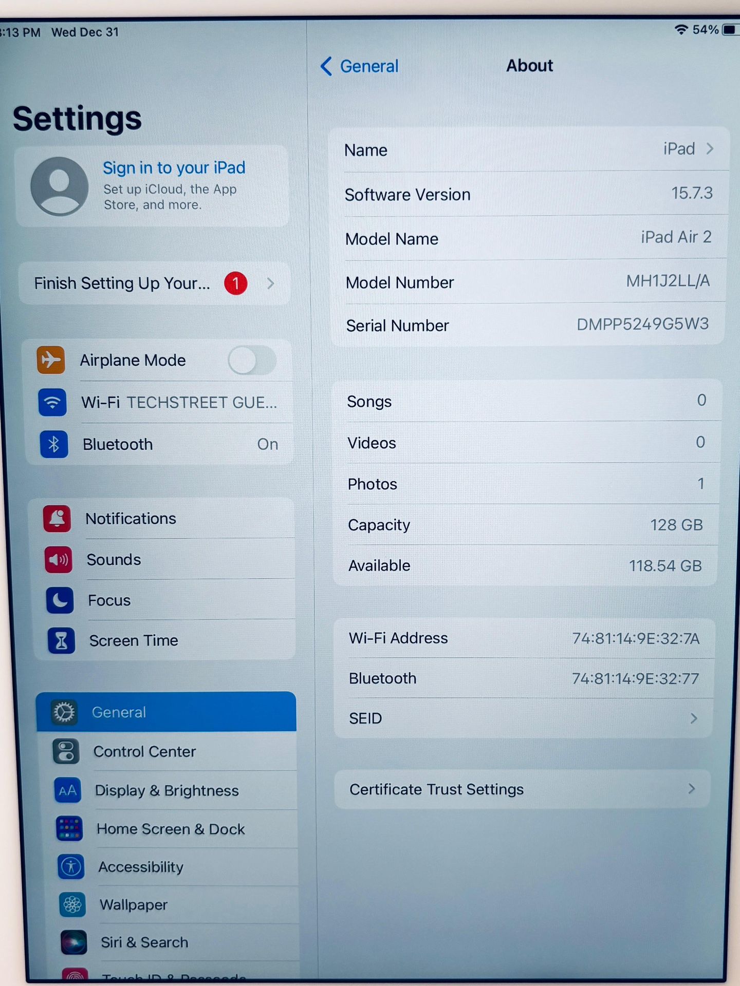 Apple iPad Air 2 128GB UNLOCKED Fully Functional - photo 5