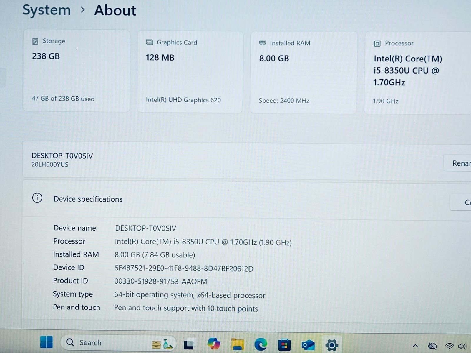 Lenovo Yoga X380 Core i5-8350U 8GB 256GB SSD Windows 11 - photo 4