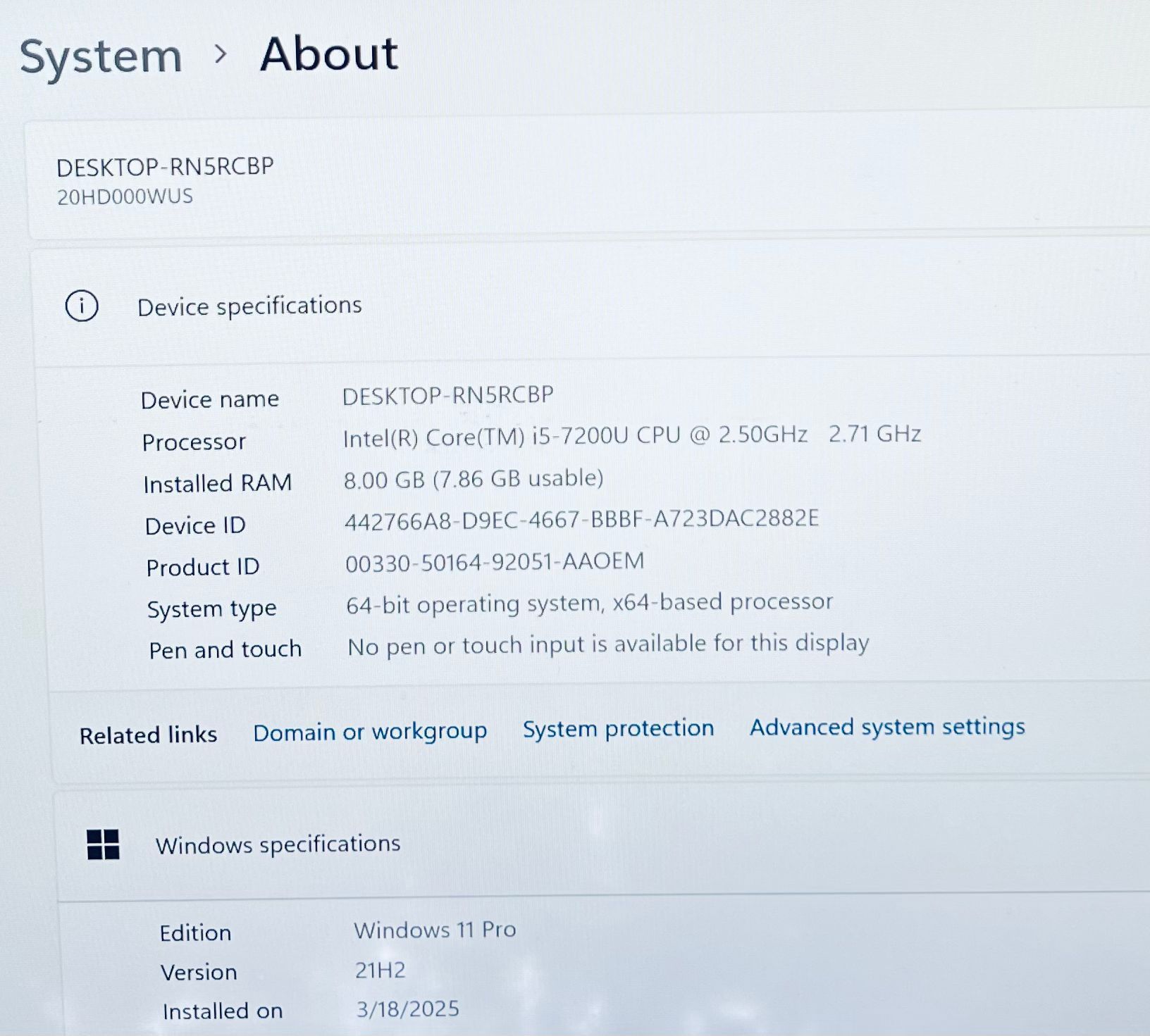LENOVO T470 Core i5 8GB 256GB Windows 11 Pro Read Description - photo 3
