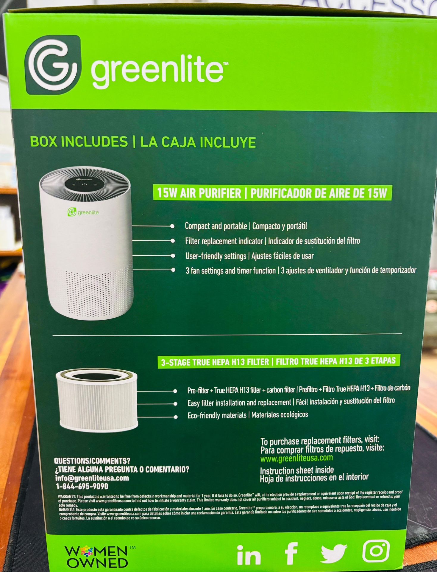 Greenlite Air Purifier -NEW