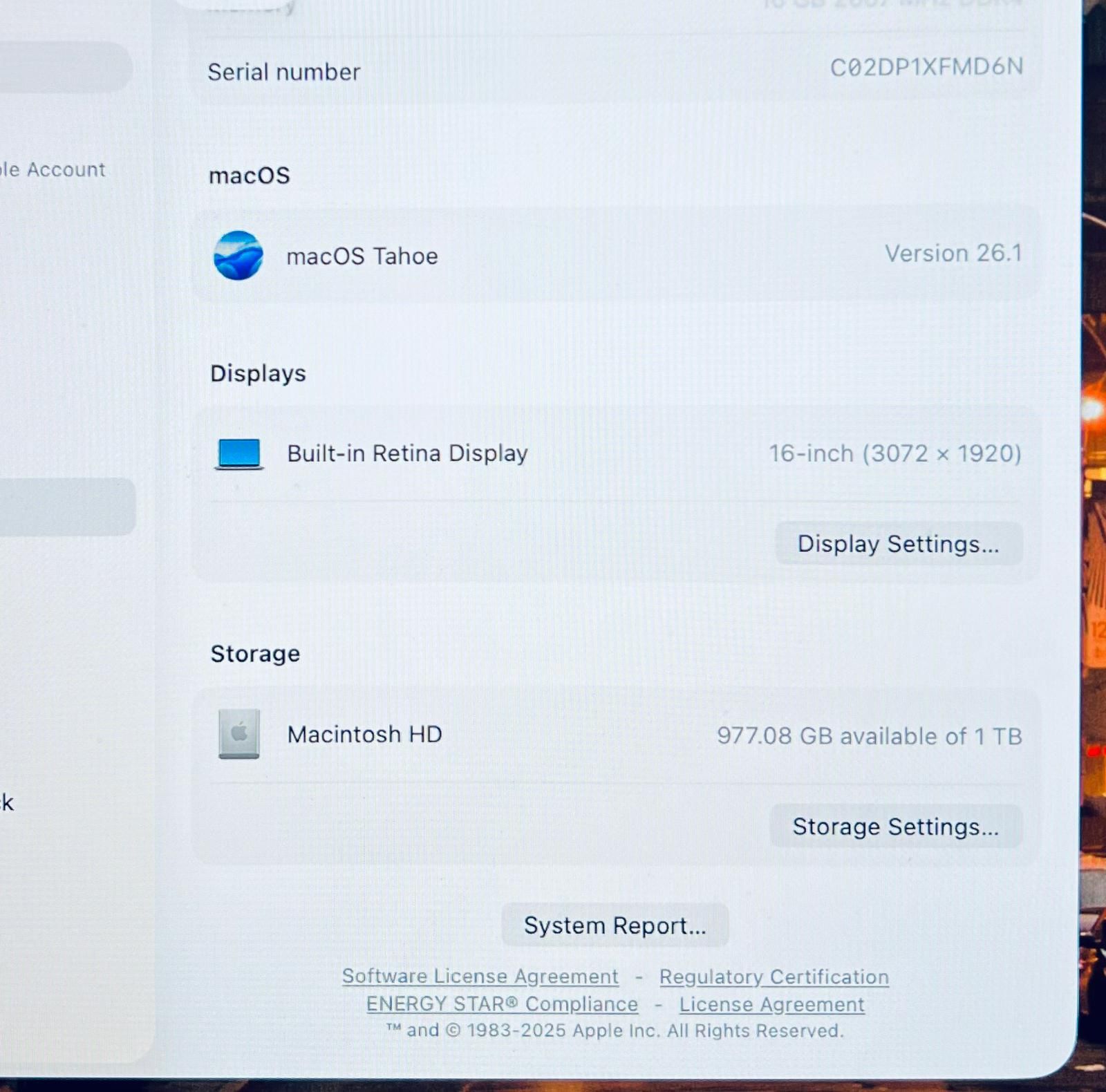 Apple MacBook Pro 16” 2019 8-Core i9 16GB 1TB TouchBar - photo 3