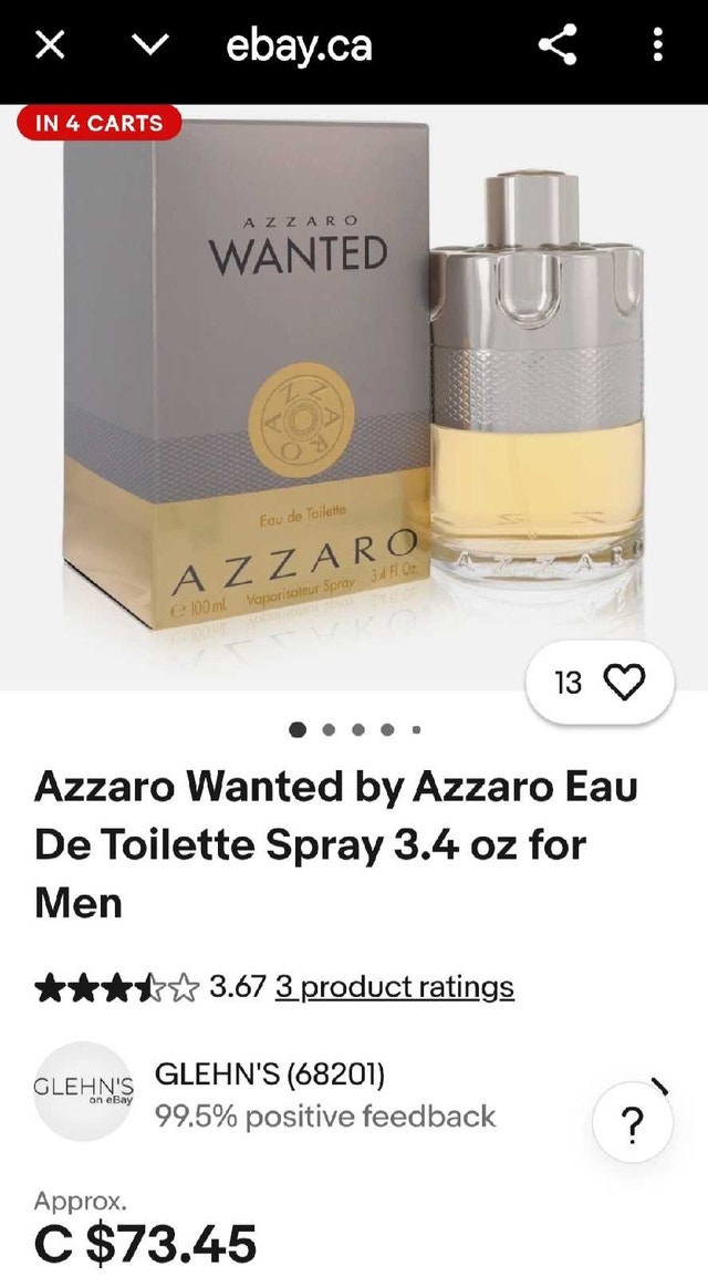 Azzaro Wanted Eau de Toilette 100ml bottle - photo 3