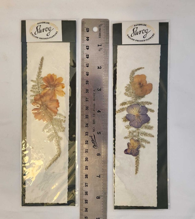 Shrog English Pressed Flower Bookmarks