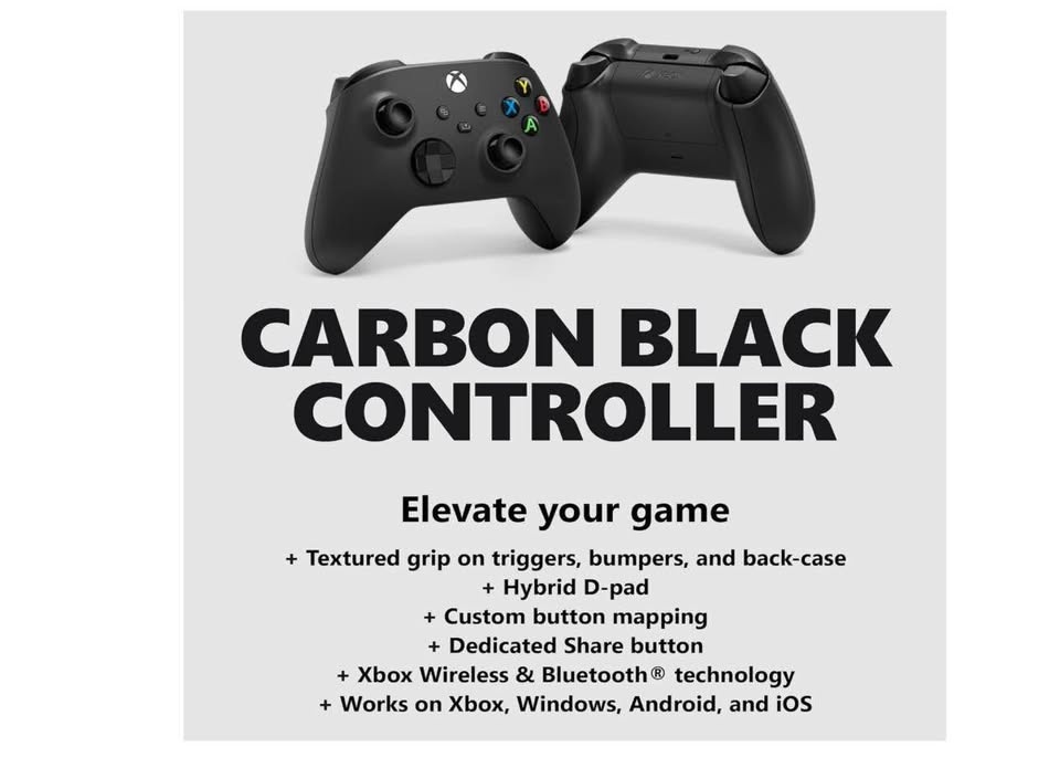 Xbox Core Wireless Controller – Carbon Black - photo 2