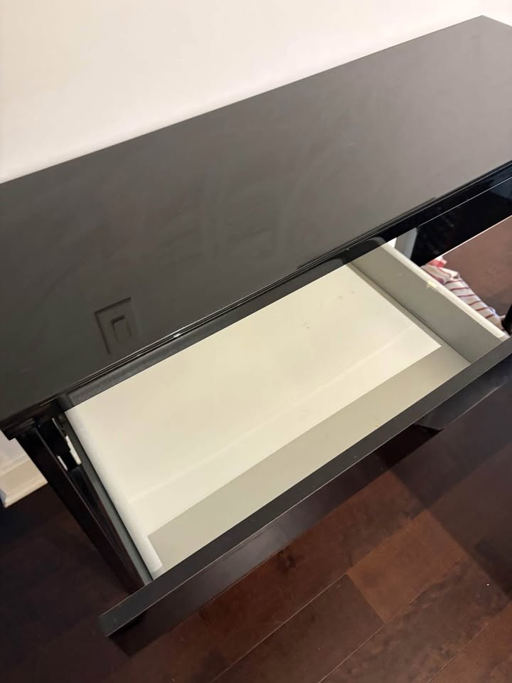 Black console table with drawers - photo 2