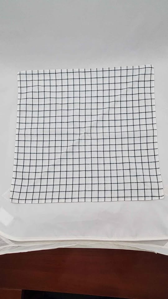 Checkered Cotton Handkerchief, Pocket Square - photo 3