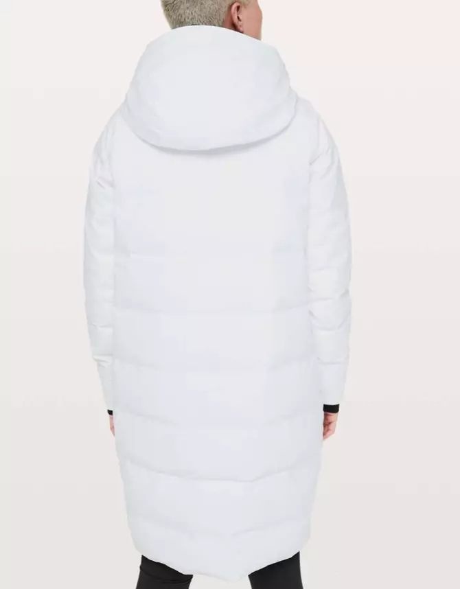 Lululemon Slush Hour Parka White Long Jacket Size 12 - photo 2