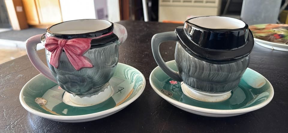 MIYAO PY 90s Old Man &Women tea cup heads w/Plates - photo 4