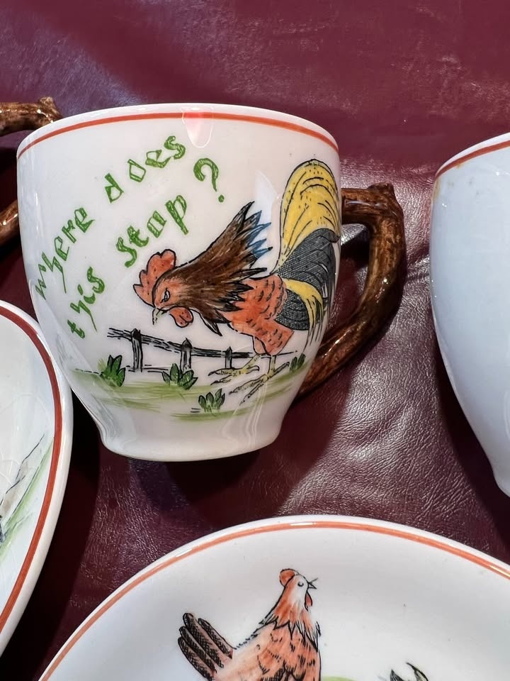 Vintage Rooster Dinner plates - photo 5