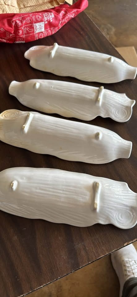 Vintage corn cob holders ceramic set of 4 - photo 2