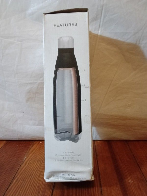New Grey H2Go Force Insulated 26 Oz Hot/Cold Thermos
