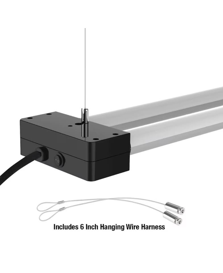 UNDER RETAIL Feit Electric 4 Feet 2 Light Black LED Utility Shop - photo 4