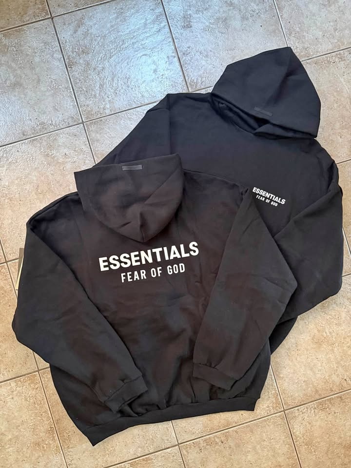 Essentials FW24 Fleece Hoodie Black