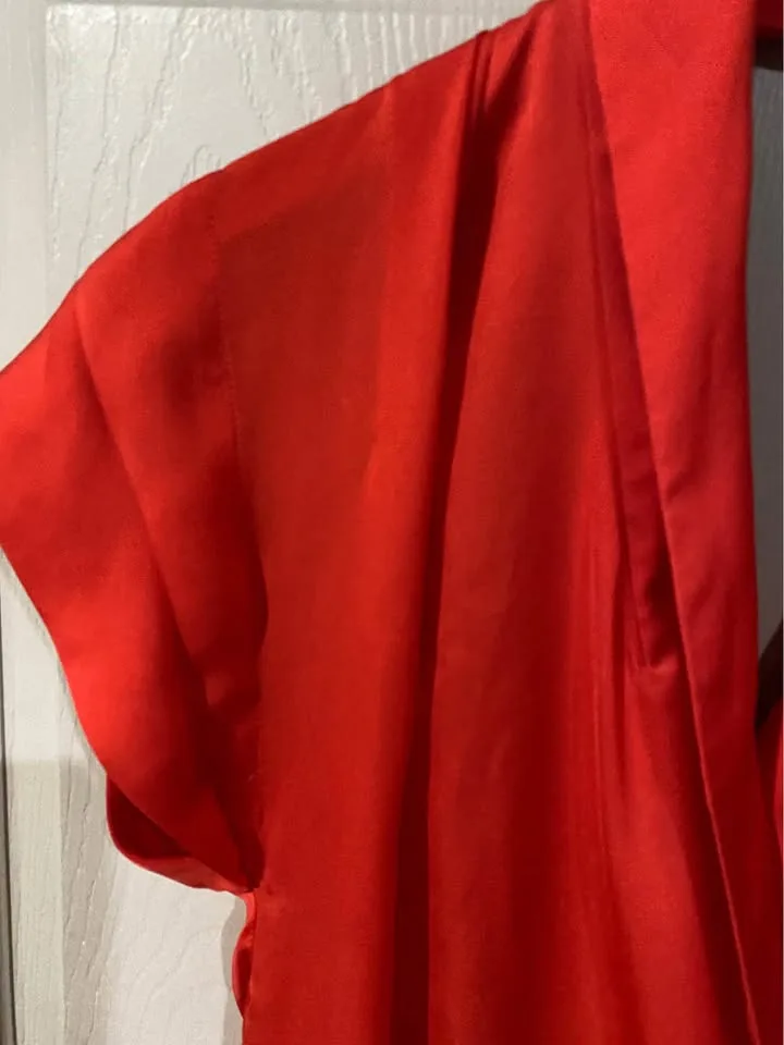 BCBG MAXAZRIA Women Romper Jumpsuit Coral Satin Size 4 image indicator(4)