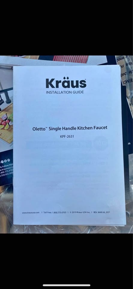 Kraus Oletto pull down kitchen faucet