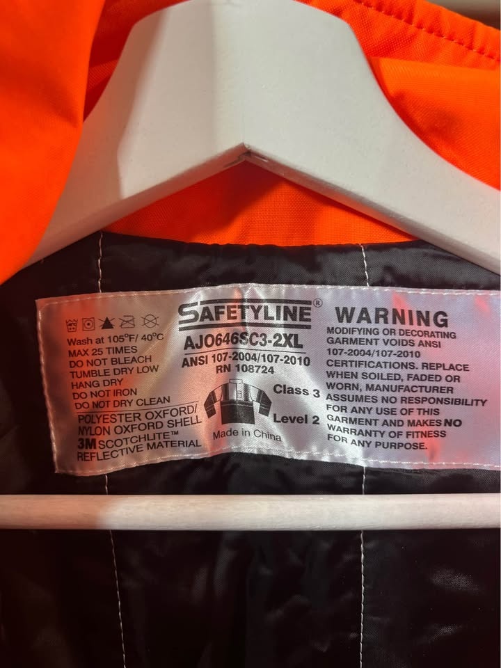 NEW Hi-Vis Safety Jacket – ANSI Class 3 Level 2 – Thinsulate - photo 2