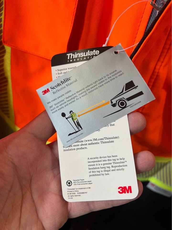 NEW Hi-Vis Safety Jacket – ANSI Class 3 Level 2 – Thinsulate - photo 4
