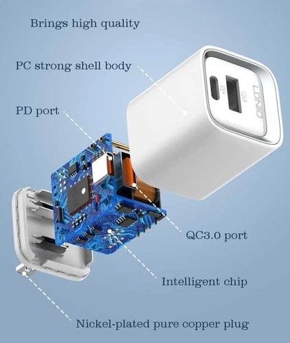 20W PD/QC Fast Charger with USB-C & USB-A Ports - photo 4