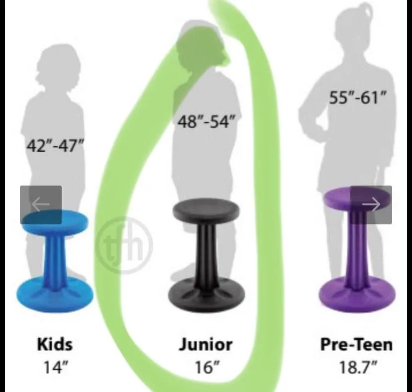 Kore Wobble Chair 16 inch Green image indicator(7)