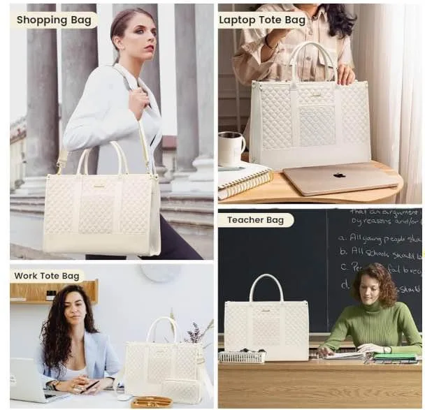 LOVEVOOK Laptop Bag for Women with Clutch image indicator(4)