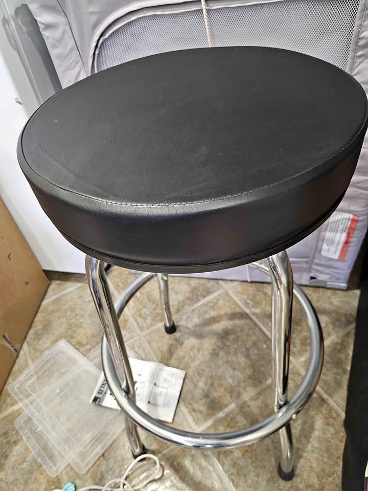 Big red shop stool