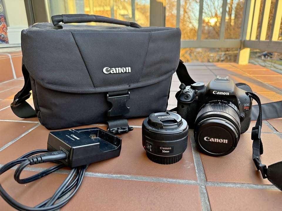 Canon Rebel T3i DSLR Camera + 2 Lenses + Case