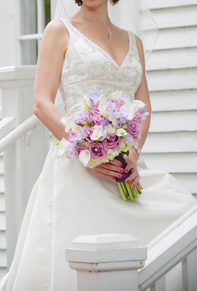 Designer bridal wedding dress Size 8-10 - photo 3