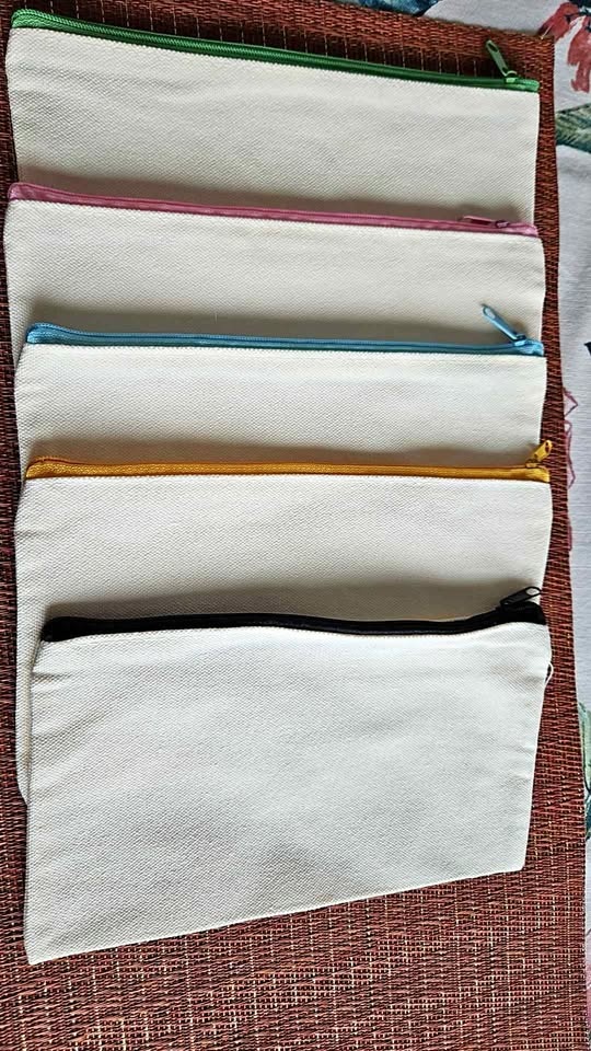Canvas Utility  zippered pouches. 5.00 each