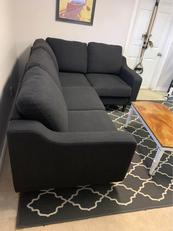 COZY Original Sectional – Charcoal | Like New - photo 2