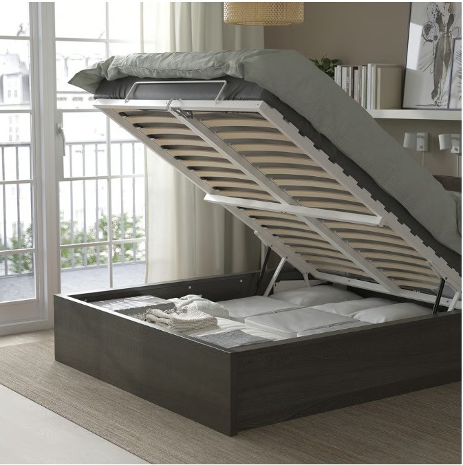 IKEA MALM Queen Storage Bed Frame with Haugsvar Mattress - photo 5