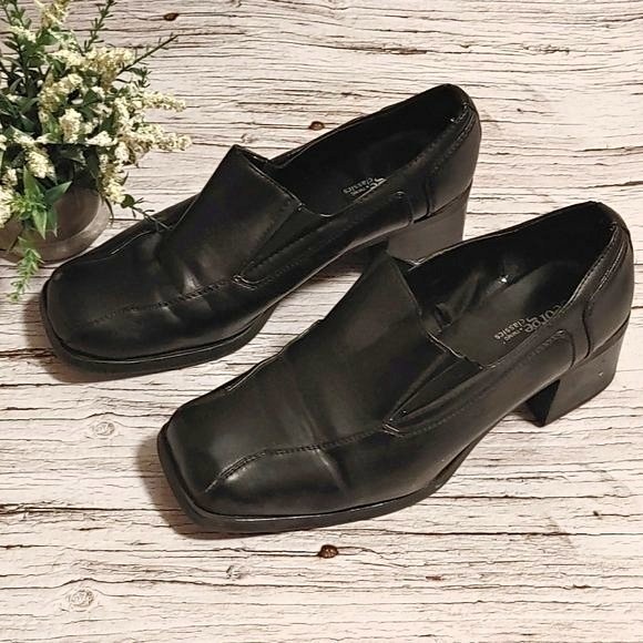 George comfortable black dress office work heel shoes size 9