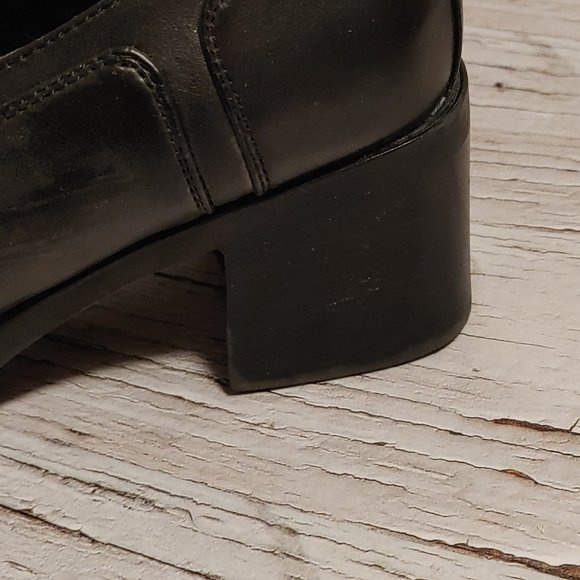 George comfortable black dress office work heel shoes size 9 - photo 2