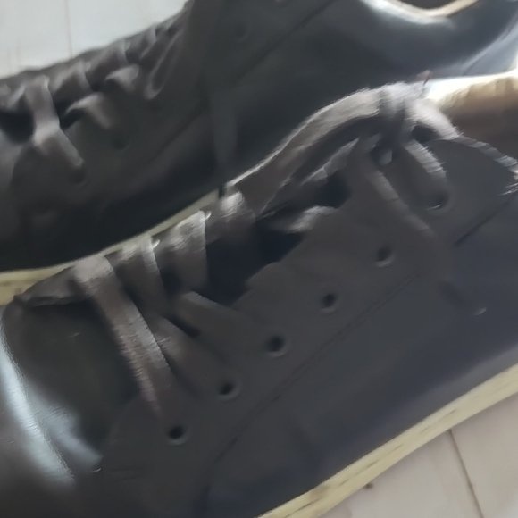 Banana Republic Men's Size 10 Black Leather Sneakers - photo 5