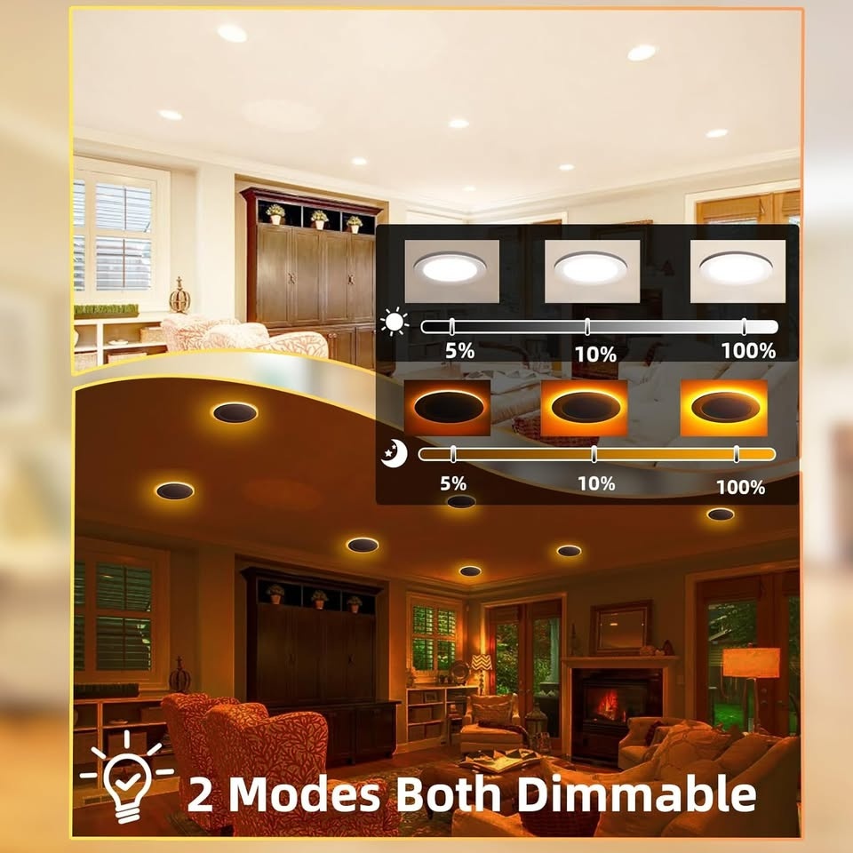 6" LED Pot Lights (6 Pack) + Night Light Mode - photo 5