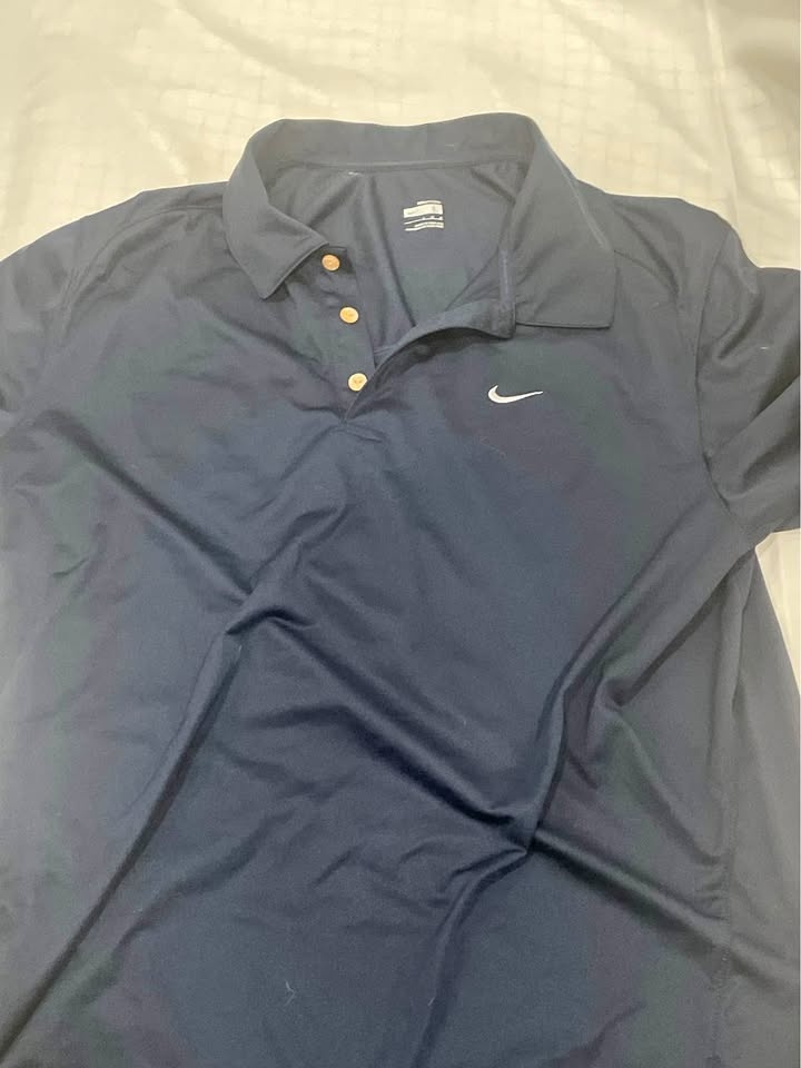 New Nike Dry Fit Golf Shirt - Dark Blue - Size L - Never Worn bu