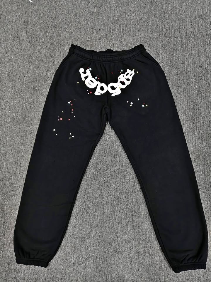 Black OG Web Sp5der pants